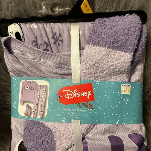 Disney Nightmare Before Christmas Jack Pajama Set Womens Size‎ Large Purple Pjs - Picture 3 of 5